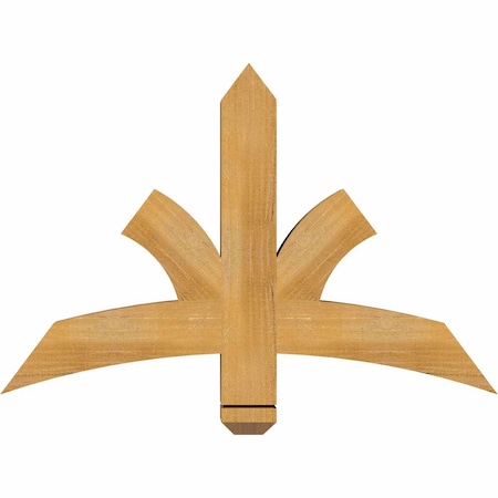 Ekena Millwork Davenport Rough Sawn Timber Gable Bracket, Western Red Cedar, 36"W x 24"H x 4"D x 4"F, 16/12 Pitch GBW036X24X0404DAV00RWR